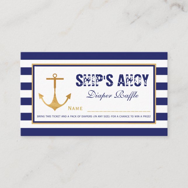 Tarjeta De Recepción Boleto de barrido de Baby Shower Diaper (Anverso)