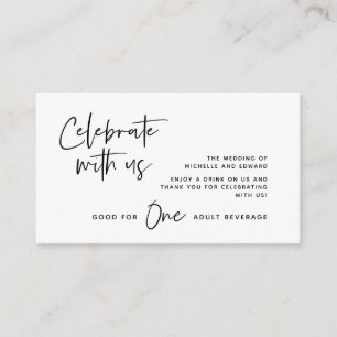 Tarjeta De Recepción Boleto de bebida, bebida para adultos, Celebre con