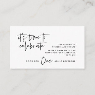 Tarjeta De Recepción Boleto de bebida, Bebida para adultos, Felices par