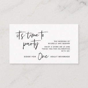 Tarjeta De Recepción Boleto de bebida, Bebida para adultos, Felices par