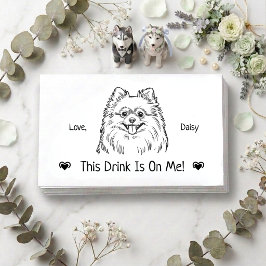 Tarjeta De Recepción Boleto de Bebida de Boda de Perro Personalizado Ad