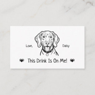 Tarjeta De Recepción Boleto de Bebida de Boda de Perro Personalizado Li