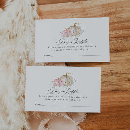 Tarjeta De Recepción Boleto de calabaza Baby Shower Diaper Raffle