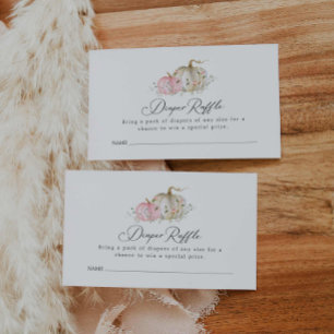 Tarjeta De Recepción Boleto de calabaza Baby Shower Diaper Raffle