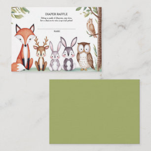 Tarjeta De Recepción Boleto de caramelos Baby Shower Diaper Raffle Anim