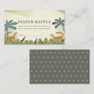Tarjeta De Recepción Boleto de despojo de pañales de la jungla del tigr
