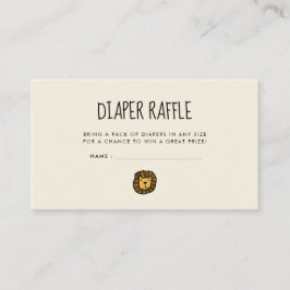 Tarjeta De Recepción Boleto de Diaper Raffle de león de la jungla