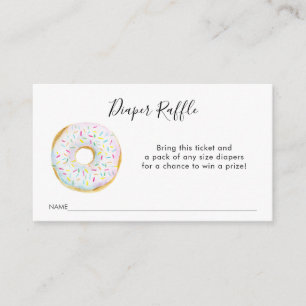 Tarjeta De Recepción Boleto de Donut Baby Diaper Raffle