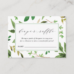 Tarjeta De Recepción Boleto de la rifa del pañal para Baby Shower