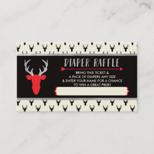 Tarjeta De Recepción Boleto de la rifa del pañal, tela escocesa del