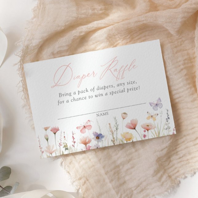 Tarjeta De Recepción Boleto de mariposa Baby Shower Diaper Raffle (Subido por el creador)