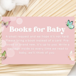 Tarjeta De Recepción Boleto de mariposa rosa púrpura pastel para bebé