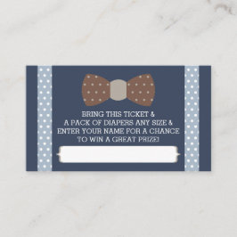 Tarjeta De Recepción Boleto de pañal de pequeño hombre, azul marino, ma