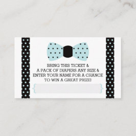 Tarjeta De Recepción Boleto de pañal para el pequeño hombre, azul para
