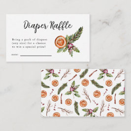 Tarjeta De Recepción Boleto de papel de invierno Baby Shower Diaper Raf