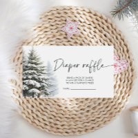 Boleto de papel de invierno Baby Shower Diaper Raf
