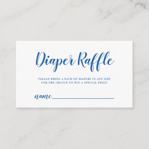 Tarjeta De Recepción Boleto de Rafffle Diaper Ticket Bright Blue Polka 