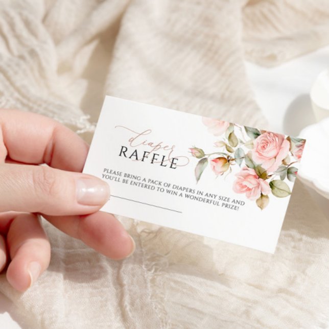 Tarjeta De Recepción Boleto de Raffle con rosa y verde (Subido por el creador)