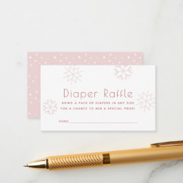 Tarjeta De Recepción Boleto de Raffle de Diaper Baby Shower con copas d