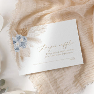 Tarjeta De Recepción Boleto de Raffle de Diaper Baby Shower de Boho Pam