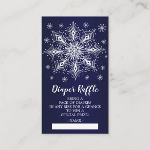 Tarjeta De Recepción Boleto de Raffle de Diaper Baby Shower de invierno