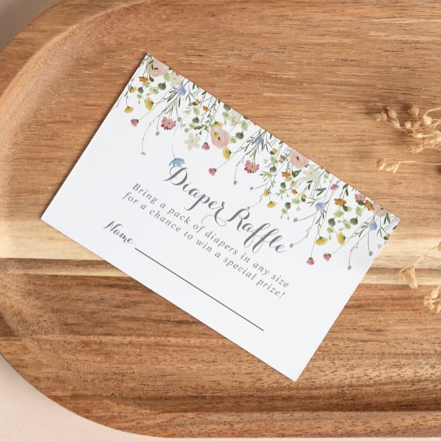 Tarjeta De Recepción Boleto de Raffle de Diaper Dainty Wild Flowers (Subido por el creador)