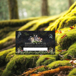 Tarjeta De Recepción Boleto de Raffle de Diaper Forestal Encantado