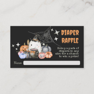 Tarjeta De Recepción Boleto de Raffle de la Calabaza de Baby Shower de