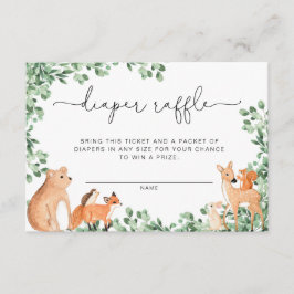 Tarjeta De Recepción Boleto de Raffle de pañales blancos para animales