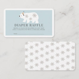 Tarjeta De Recepción Boleto de Raffle de Polar Bear Blue Boy Diaper