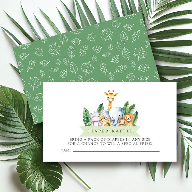 Tarjeta De Recepción Boleto de Raffle de Safari Adventure Diaper (Subido por el creador)