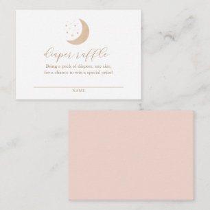 Tarjeta De Recepción Boleto de Raffle de The Moon Baby Shower Diaper