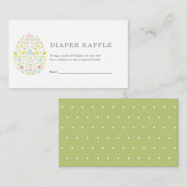 Tarjeta De Recepción Boleto de Raffle Diaper Baby Shower de Easter Egy