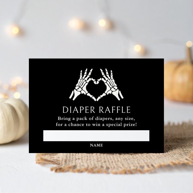 Tarjeta De Recepción Boleto de Raffle Mano de Halloween Skeleton (Subido por el creador)