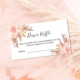 Tarjeta De Recepción boleto de raffle para pañales para la ducha de beb