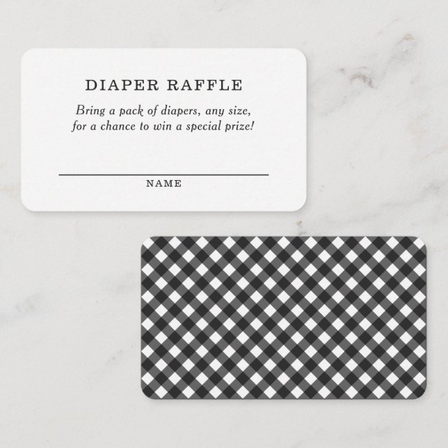 Tarjeta De Recepción Boleto de Raffle Raffle de Baby Shower para barbac (Anverso / Reverso)