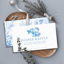 Tarjeta De Recepción Boleto de Raffle Raffle de la granja de campo azul