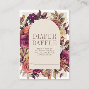 Tarjeta De Recepción Boleto de Raffle Raffle de Wreath Arch Tan de otoñ