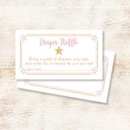 Tarjeta De Recepción Boleto de Raffle Twinkle Little Star Pink Gold
