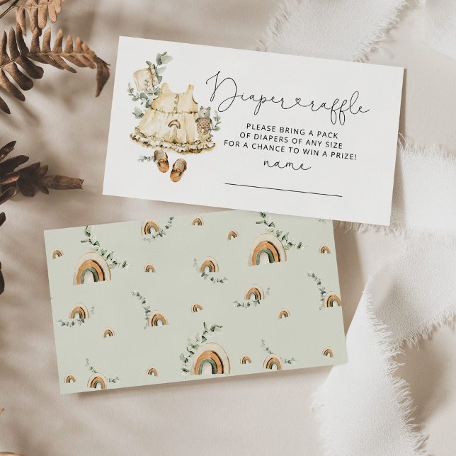 Tarjeta De Recepción Boleto de raffre para pañales de la guardería Boho (Subido por el creador)