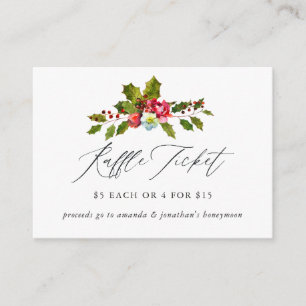 Tarjeta De Recepción Boleto de rifa de ducha de novia de Navidad de ace