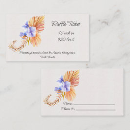 Tarjeta De Recepción Boleto de rifa de Hortensia