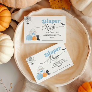 Tarjeta De Recepción boleto de rifa de pañal azul Little Boo