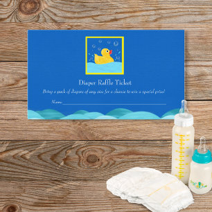 Tarjeta De Recepción Boleto de rifa de pañal Burbujas Pato de Goma
