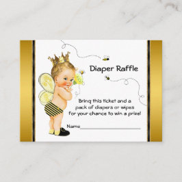 Tarjeta De Recepción Boleto de rifa de pañal de abeja