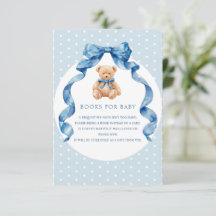 Boleto de rifa de pañal de osito de peluche azul