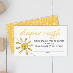 Tarjeta De Recepción boleto de rifa de pañal Little Ray Of Sunshine