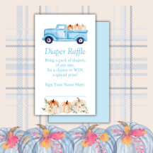 Boleto de rifa de pañales Blue Boy Little Pumpkin