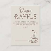 Boleto de Rifa de Pañales de Café Espresso Fiesta