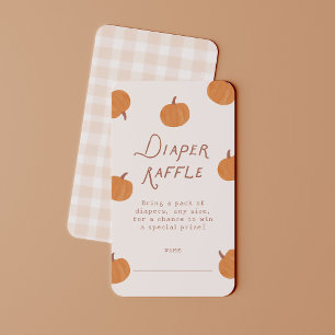 Tarjeta De Recepción Boleto de rifa de pañales de calabacita linda